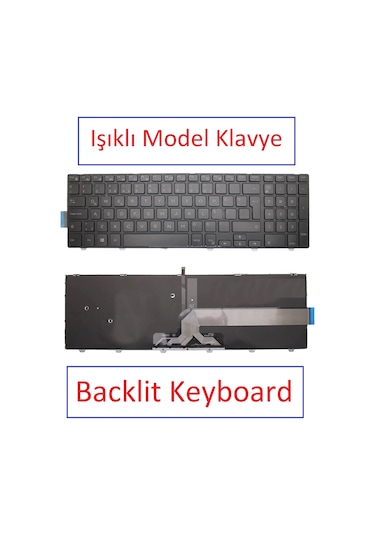 Siyah-ışıklı, Notebook Klavye - Inspiron G7p48 Muadili İle Uyumlu