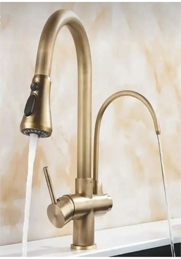 İsaoğlu Yapı Antik Arıtmalı Spiralli Batarya Eskitme Mutfak Bataryası Tazzik Basınç Ayarlı Arıtmalara Uygun Antik