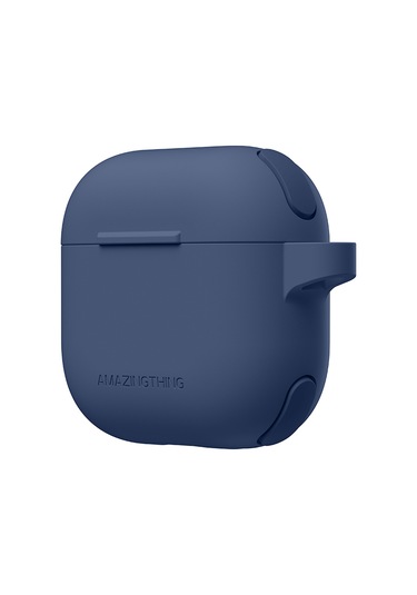 Airpods 4 Kılıf Amazingthing Airbag Köşe Tasarımlı Omni Serisi Silikon Kılıf Lacivert