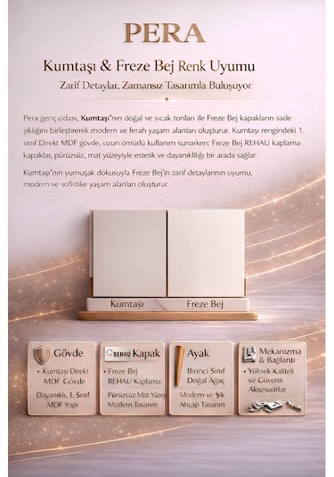 Pera Başlık 120'lik Kumtaşı Renk Mdf Diğer