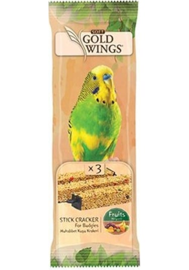 Gold Wings  Meyveli Muhabbet Kuşu Krakeri  3 Lü