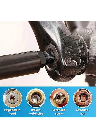 Sunshine011 10 Parça Heavy Duty Cıvata Sökme Seti Somun Çıkarma Kiti