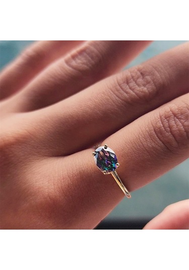 2.60Ct Lopez Tek Taş 925 Ayar Gümüş Yüzük-Tek Taş 925 Ayar Gümüş - 552948873