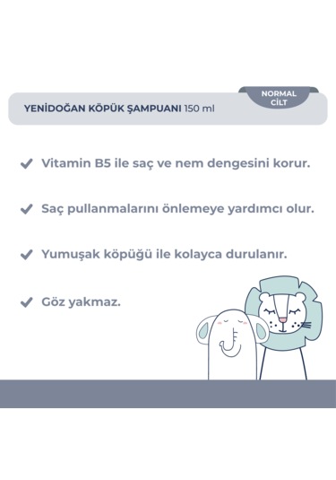 Bambino Yenidoğan Köpük Şampuan 150 Ml