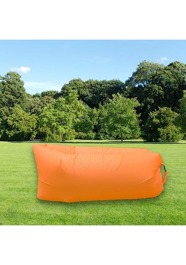 Suntek Şişme Hava Şezlong Kanepe Seyahat Bahçe Yaz Turuncu