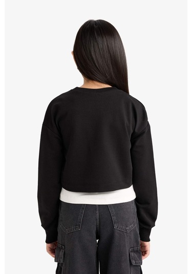 Defacto Kız Çocuk 2li Takım Relax Fit Bisiklet Yaka Baskılı Sweatshirt Atlet F2797a825aubk81 Siyah Defacto Kız Çocuk 2li Takım Relax Fit Bisiklet Yaka Baskılı Sweatshirt Atlet F2797a825aubk81 Siyah