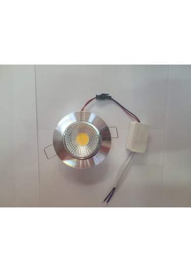 Şila 5w Krom Kasa Günışığı 3200k Cob Led Spot Trafolu 2 Li Paket