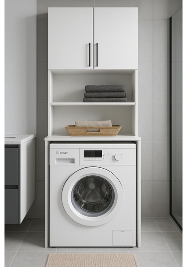 Modern Banyo Dolabı Beyaz