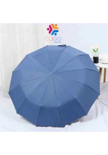 Bliss Umbrella 12 Telli Otomatik Şemsiye Mavi