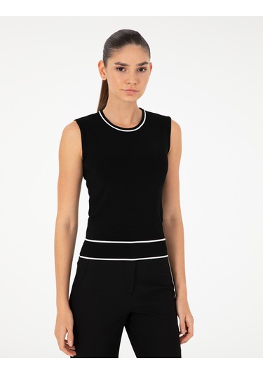 Pierre Cardin Kadın Siyah Bluz Triko 50296459-vr046 Siyah