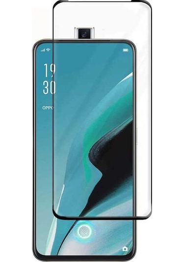 Oppo Reno 2z Tam Kaplayan Tamperli Cam Kavisli Tam Korumalı Davin 5d