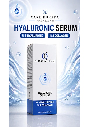 Moonlife - Hyaluronic Serum 30 Ml %3 Hyaluronic Acid & %2 Kolajen
