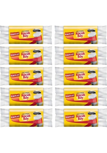 Koroplast Güçlü Küçük Boy 30lu Çöp Torbası X 10 Paket