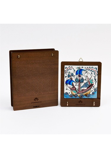 Anadoliamağazacılık Çini Serisi Kalyon 2 Seramik Dekoratif Askılık Diğer