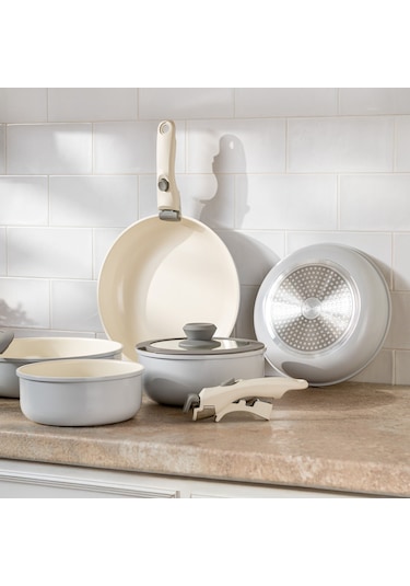 Emsan Easy Click 9 Parça Tencere Seti Gri