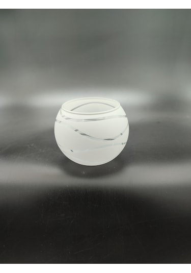 Küçük Avize Camı.suyolu,beyaz Çap:10.00cm-duy Yuvası:3.00cm E.14 Süt Beyaz