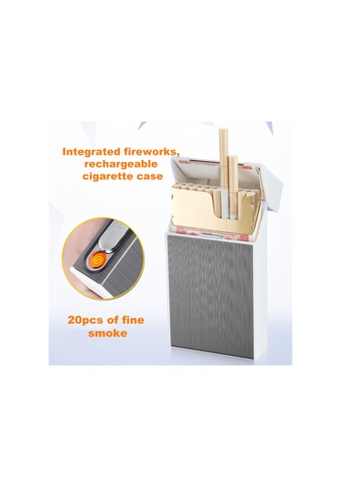 Padalink Usb Şarjlı 20'li Kapasiteli Alüminyum-abs Sigara Kutusu - Anti Basınçlı, Nem Koruyucu, Zeka Uyumlu Siyah Diğer