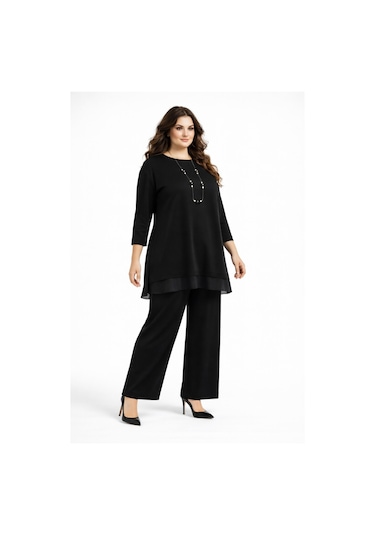 Baglan Kadın Bluz Pantolon Takım Bgl-st05426 Siyah