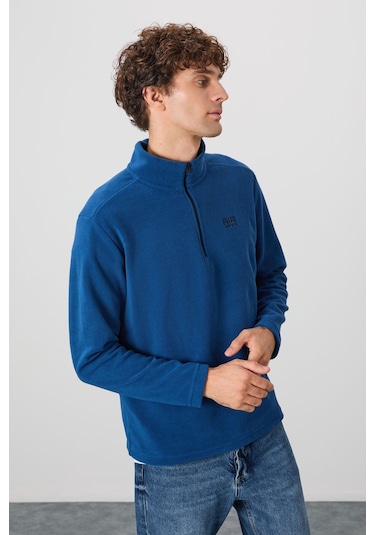 Tommy Life River Parlament Dik Yaka Erkek Polar Sweatshirt - 88310 Parlament