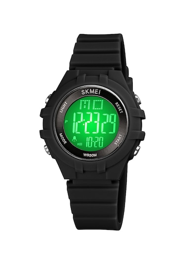 Xindoker Skmeı 1716 Çocuklar İçin Dijital Saat - 7 Renkli Led Arka Işığı, Zaman/hafta/tarih/alarm, 5atm Su Geçirmez Spor Silikon Kol Saati Siyah Çok Renkli