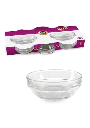 Konak Züccaciye 6lı Cam Bal Kase Pencere Kutu 6 Cm