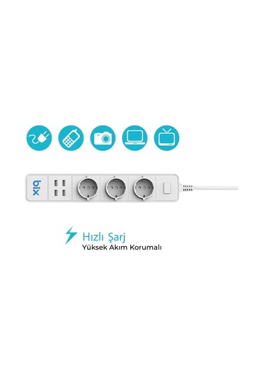 Vtn Bp-01 Wifi Yüksek Akım Korumalı Hızlı Şarj Özellikli Akıllı Priz 2 M