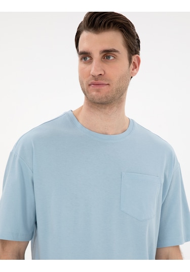 Pierre Cardin Erkek Açık Mavi Tişört Basic 50306991-vr003 Açik Mavi