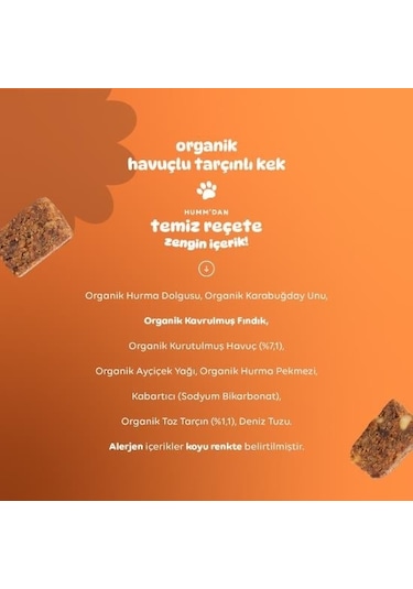 Humm Organik Havuçlu Tarçınlı Vegan Kek 30 G