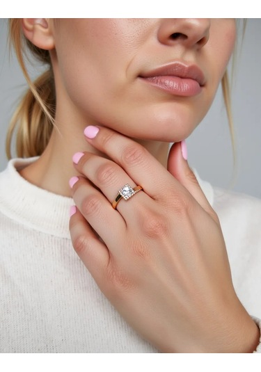 Xuping Kadın Yüzüğü, Tıbbi Alaşım, Altın Kaplama, Taşlı 227646023 Diğer