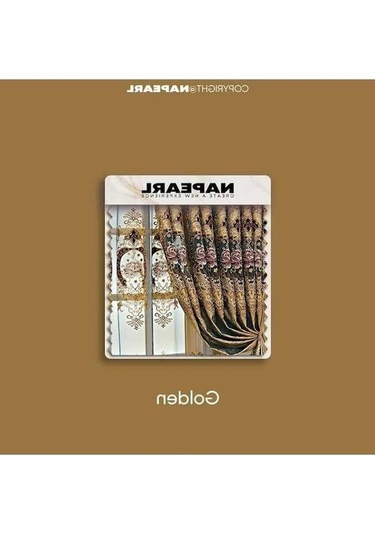 Novahub Moda High-end Saray Tarzı 1 Adet Altın Renk Tulle Perde Pencere Ekranı Oturma Yatak Odası Dekor 100x200cm Altın