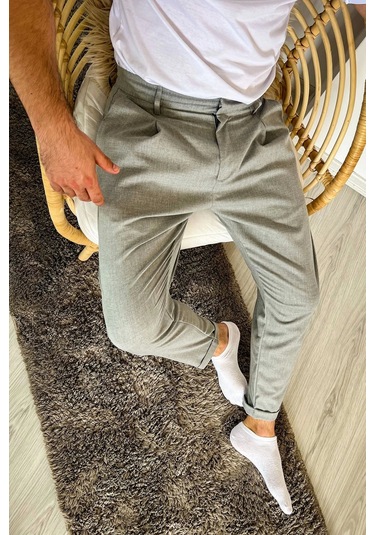 Saklımoda Chekcich Jogger Pantolon Grı Çok Renkli