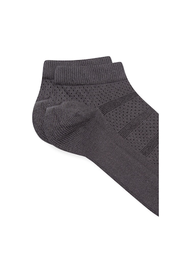 Mavi - Çizgili Gri Patik Çorap 092043-25817 Gri (426941892) Gri