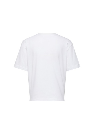 Calvin Klein Bayan T Shirt Lv047f801g Yaf Beyaz BEYAZ
