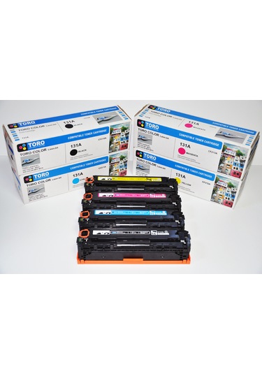 Toro131a Cf210a/cb540/ce320 /crg716 Uyumlu Unıversal Uyumlu  Renkli Toner Set Takım Cmyk