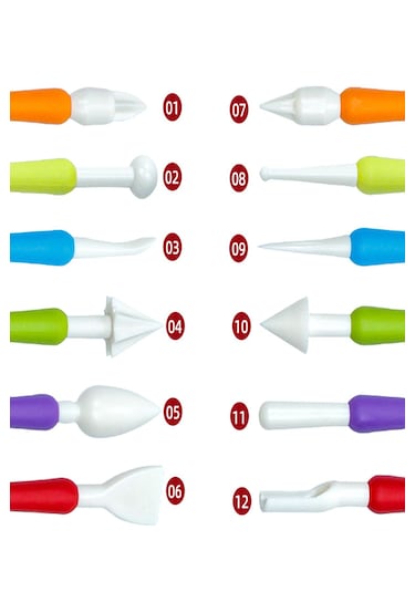 Valletta Harpia 7 Parça Pasta Şekillendirme Seti Karışık Renkli