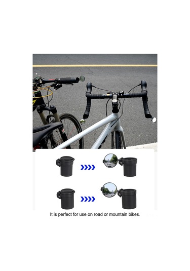 Jeemson Bisiklet Geri Görüş Aynası - Yol/montain Bisikletleri İçin 360 Döner 28-32mm Çapında Mini Evrensel Ayna Tek Adet Çok Renkli