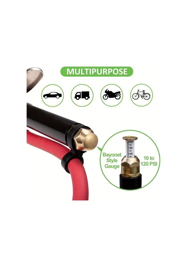 Xuweiwei 10-120 Psı Varyant Ağır Hizmet Tekerlek Basınç Ölçer İnflator Hava Chuck Ve 4 Yönlü Araç Hava Kompresörü Ek Nozulu