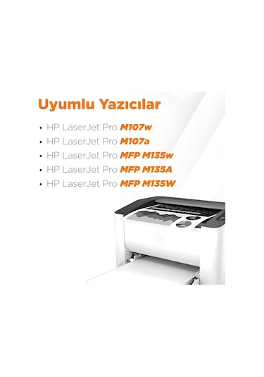Hp Laser Mfp 137fnw Uyumlu Toner Çipli 2'li Paket / Hp 106a W1106a