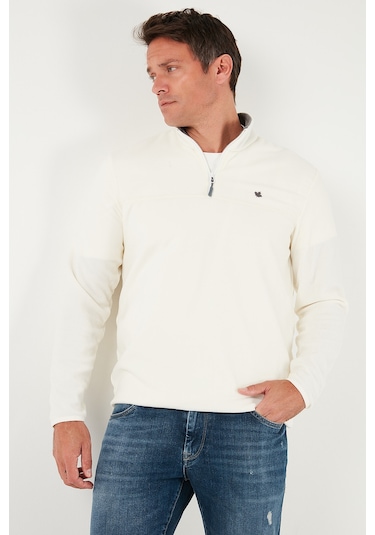 Buratti Slim Fit Anti-Pilling Tüylenme Yapmayan Bato Yaka Kışlık Şardonlu Erkek Polar 5906001 Ekru Buratti Slim Fit Anti-Pilling Tüylenme Yapmayan Bato Yaka Kışlık Şardonlu Erkek Polar 5906001 Ekru