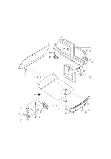 Vw Audi Paspas Bagaj Taban Klipsi 3D0864521,3D0864523 Hsk2530 323132959