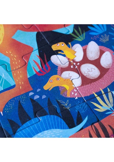 Londji Pocket Puzzle - My Little Dino -24 Parçalı Cep Yapbozu Küçük Dinazorum Canlı Renkler