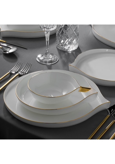 Jumbo Goddess Gold 61 Parça 12 Kişilik Yemek Takımı Gold