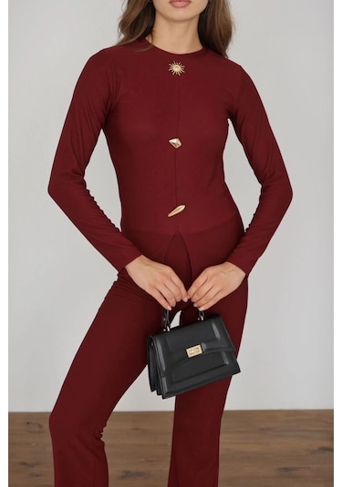 Kazax Ottoman Alt Üst Takım Bordo Pt510442 Bordo