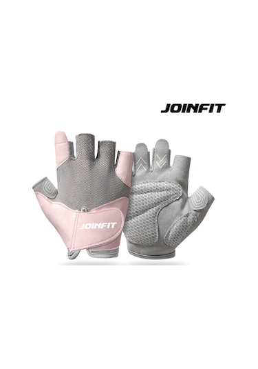 Joinfit Profesyonel Kadın Fitness Eldiveni Pembe Gri M Gri - Pembe