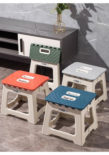 Mini Portatif Kalınlaştırılmış Katlanır Tabure-kırmızı 05