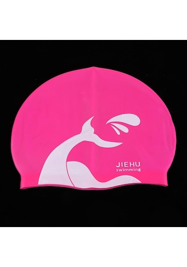 Dolıty Yüzme Şapkaları Suya Dayanıklı Unisex Premium Silikon Pembe