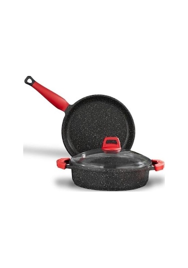 Gülsan Gls 3 Parça Granit Döküm Tencere Tava Seti 26 CM