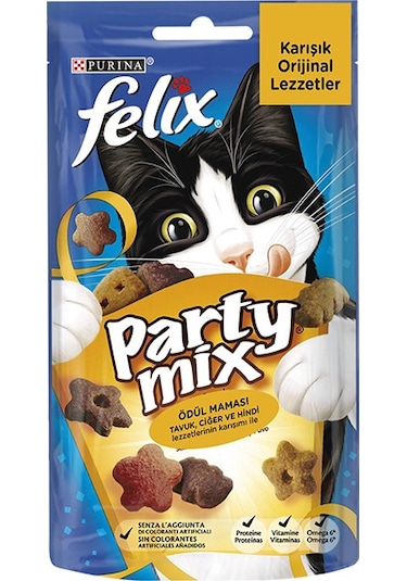 Felix Party Mix Karışık Lezzetler Kedi Ödül Maması 60 G
