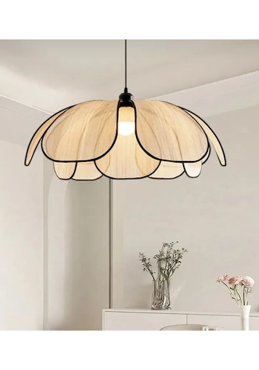 Modern İskandinav Blume Çiçek Sarkıt Avize Açık Krem Boheme