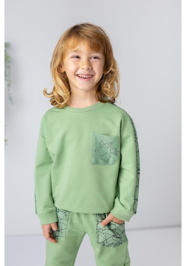 Zeyland Erkek Çocuk Cep Detaylı Sweatshirt-yesıl Yeşil
